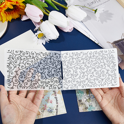 Plastic Embossing Folders DIY-WH0032-73-1