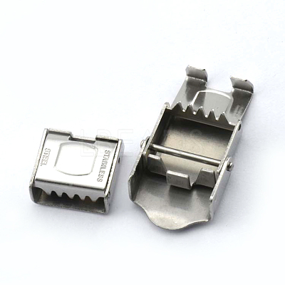 Tarnish Resistant 201 Stainless Steel Watch Band Clasps STAS-K173-01C-1