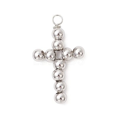 Brass Beaded Pendants PALLOY-JF04054-02-1