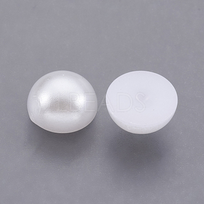 ABS Plastic Imitation Pearl Cabochons SACR-S738-7mm-Z9-1