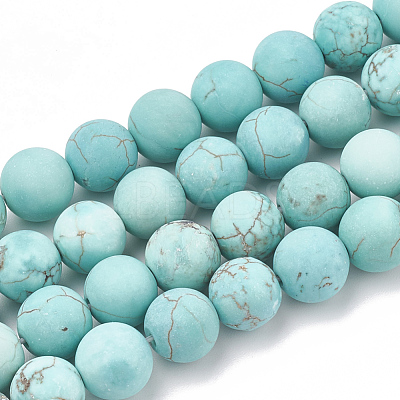 Natural Magnesite Beads Strands G-T106-187-1-1