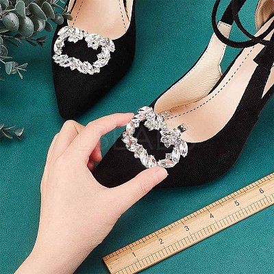2Pcs Crystal Rhinestone Shoe Decoration DIY-OC0009-93P-1