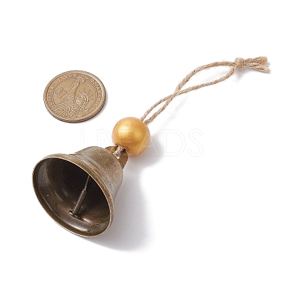 Iron Bell Pendant Decoration HJEW-JM02235-03-1