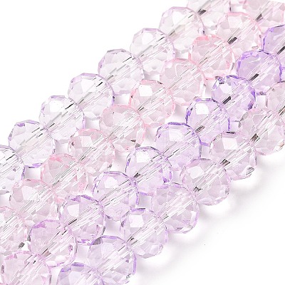 Transparent Painted Glass Beads Strands X1-DGLA-A034-T8mm-A05-1