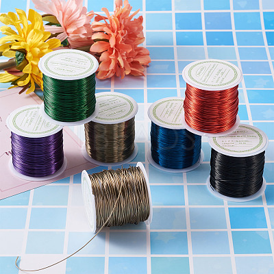 Round Copper Beading Wire for Jewelry Making YS-TAC0004-0.3mm-10-1