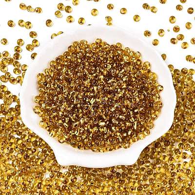 6/0 Baking Paint Transparent Fringe Glass Seed Beads X1-SEED-N006-06C-1