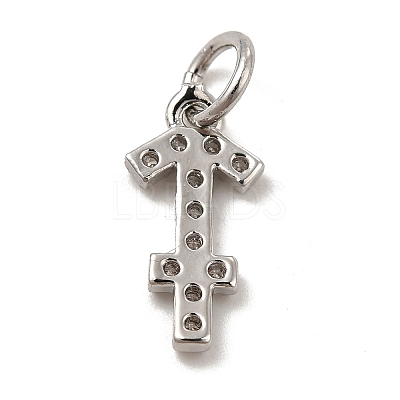 Brass Micro Pave Cubic Zirconia Charms KK-E077-02P-07-1
