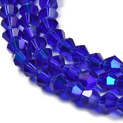 Transparent Electroplate Glass Beads Strands EGLA-A039-T3mm-L06-1