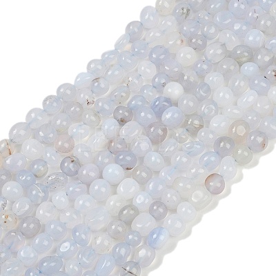 Nature Blue chalcedony Beads Strands G-D303-01-1
