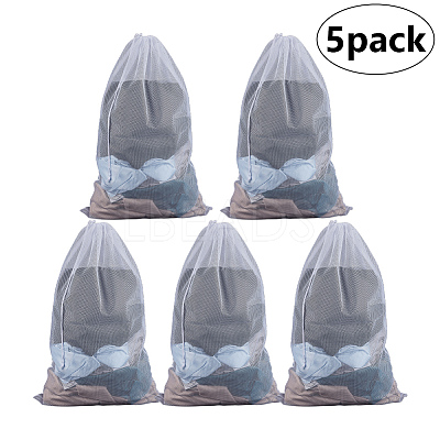 Rectangle Polyester Drawstring Bags for Curtain and Clothing Storage ABAG-WH0070-06A-1