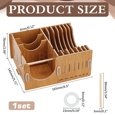 DIY Wooden Copper Foil Tape Dispenser AJEW-WH0270-375B-1