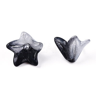 Transparent Glass Beads Caps GLAA-A011-09C-1