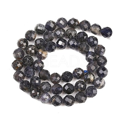 Natural Iolite Beads Strands G-RM250101-E7-1