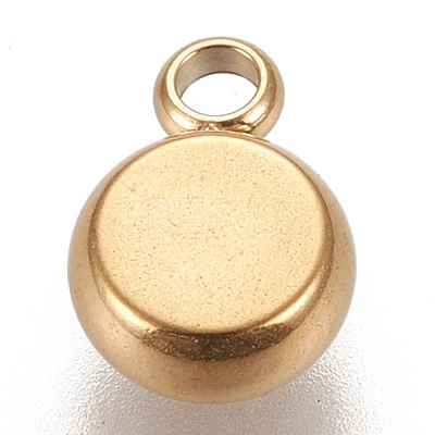 Ion Plating(IP) 304 Stainless Steel Pendant Cabochon Settings X-STAS-K202-03A-G-1