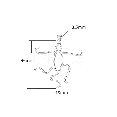 Brass Pendants Cabochon Setting PW-WG77390-05-1