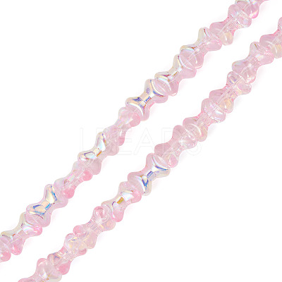 Electroplate Transparent Glass Beads Strands GLAA-TAC0028-009A-1