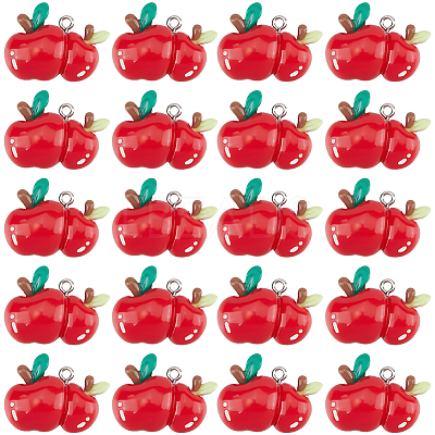 30Pcs Christmas Theme Plastic Pendants FIND-SC0011-39-1