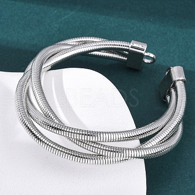Iron Round Snake Chains BJEW-G741-02P-1