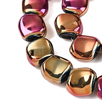 Electroplate Glass Beads Strands EGLA-N012-07O-1