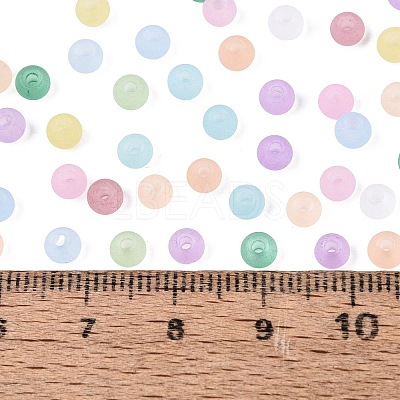 FGB Frosted Transparent Glass Seed Beads SEED-N013-02A-1
