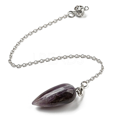 Natural Amethyst Bullet Charm G-Q1002-07P-12-1