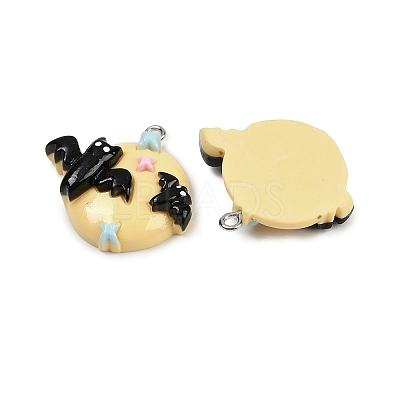 Halloween Opaque Resin Pendants RESI-C062-02E-1