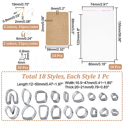 DIY Earring Making Finding Kit CELT-UN0001-02-1