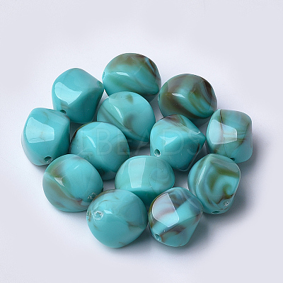 Acrylic Beads X-OACR-T007-08J-1