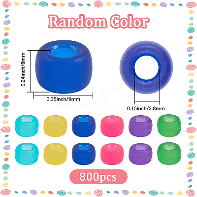 800Pcs Transparent Plastic Beads KY-SP0001-57-1