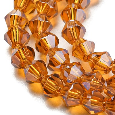 Transparent Electroplate Glass Beads Strands EGLA-A039-T3mm-A28-1