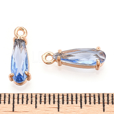Faceted Glass Pendants GLAA-T010-004D-1