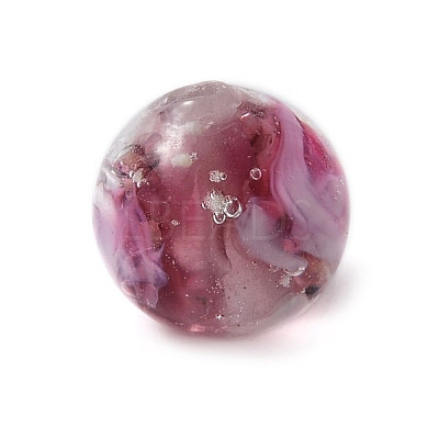Handmade Silver Foil Glass Lampwork Beads GLAA-WH0036-03A-1