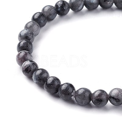 Natural Larvikite Beads Stretch Bracelets BJEW-F380-01-A14-1