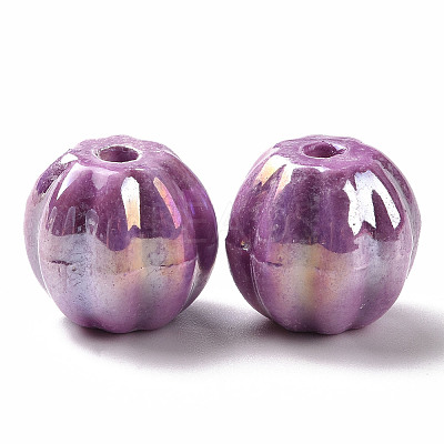 Handmade Pearlized Porcelain Beads X1-PORC-G010-01C-1