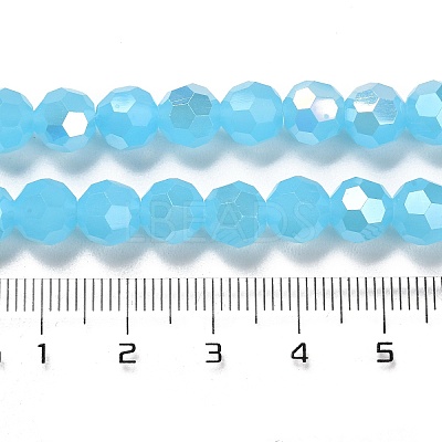 Imitation Jade Glass Beads Stands EGLA-A035-J8mm-B04-1