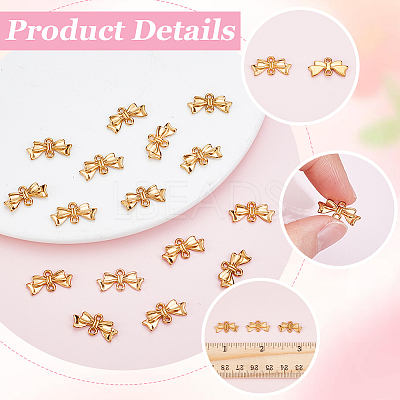 20Pcs 304 Stainless Steel Bowknot Links Connector Charms STAS-BBC0010-46-1