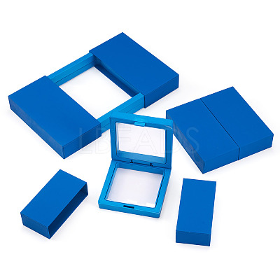 3 Bags 3 Styles Square Transparent PE Thin Film Suspension Jewelry Display Box CON-TA0001-38B-1
