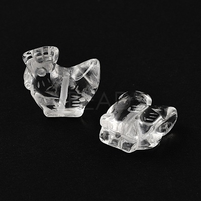 Chinese Zodiac Natural Quartz Crystal Carved Beads G-D300-01A-1
