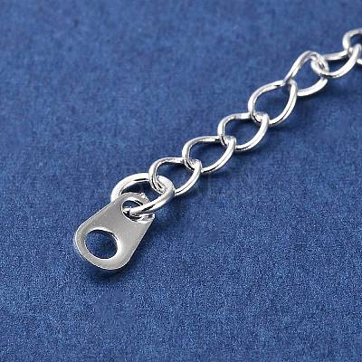 Rack Plating Brass Curb Chain Extender KK-Q807-11S-1