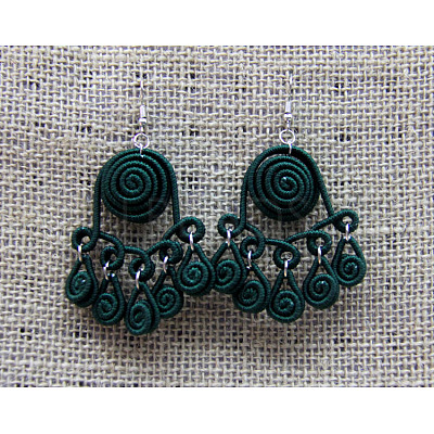 Iron Polyester Dangle Earrings FS-WG1F812-08-1