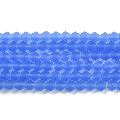 Imitate Austrian Crystal Frosted Glass Beads Strands LS-GLAA-F029-TM4mm-B07-1