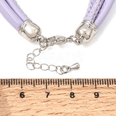 Microfiber Leather Multi-strand Cord Bracelets Makings FB-CBA983F-01P-07-1