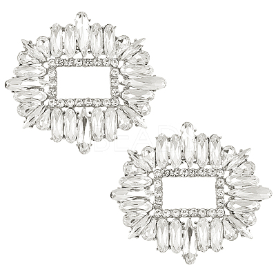 Alloy Crystal Rhinestone Shoe Decoration DIY-FG0003-75-1