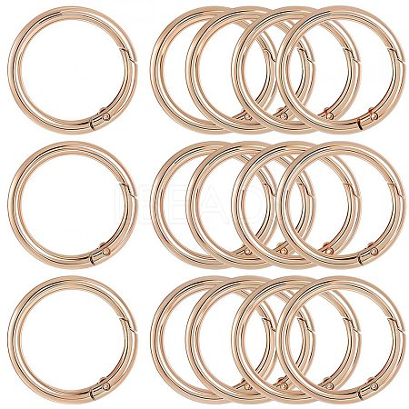 10Pcs Alloy Spring Gate Rings FIND-SP0001-38G-1