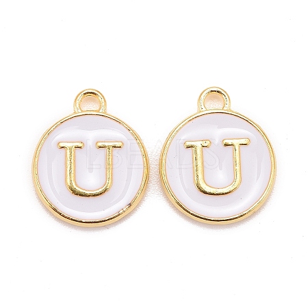 Golden Plated Alloy Charms LS-ENAM-S118-01U-1