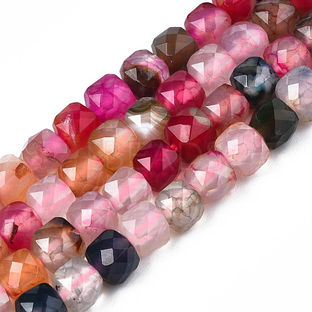 Natural Agate Beads Strands G-S359-375D-1