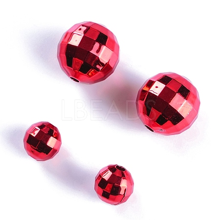 Opaque Acrylic Beads PACR-WH0002-006A-01-1