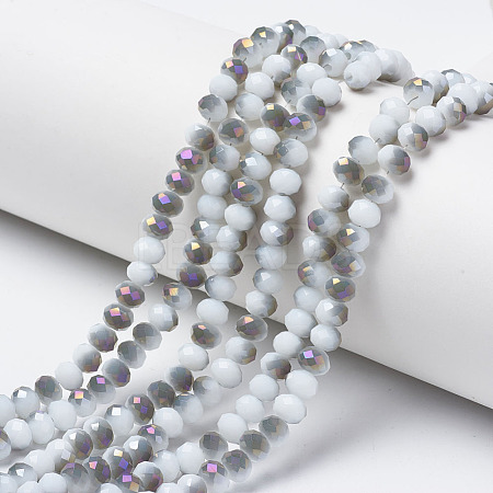 Electroplate Opaque Glass Beads Strands EGLA-A034-P3mm-F16-1