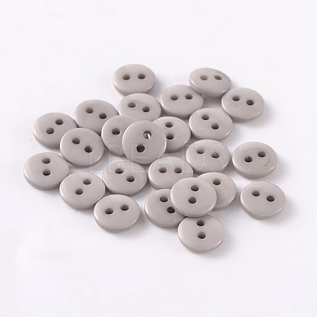2-Hole Flat Round Resin Sewing Buttons for Costume Design BUTT-E119-36L-05-1