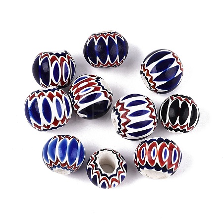 Handmade Millefiori Glass Rondelle Beads LA-N002-21A-1
